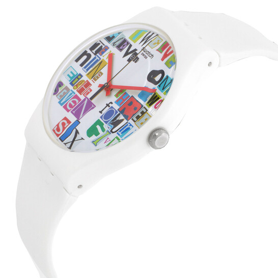 Swatch Multi Collage Quartz White Dial Unisex Watch SUOW132  display picture 1