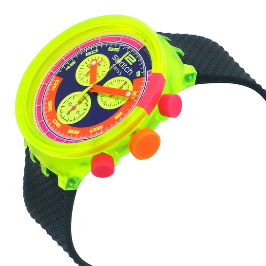 Swatch Neon To The Max Chronograph Quartz Blue Dial Unisex Watch