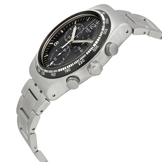 Swatch Night Flight Chronograph Black Dial Men's Watch