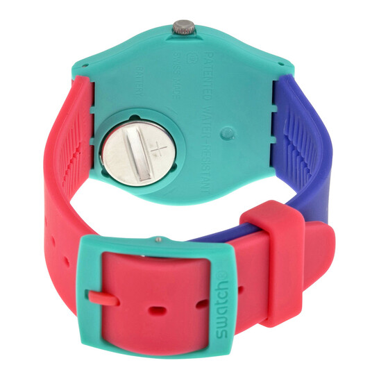 Swatch Shunbukin Green Dial Blue and Pink Silicone Rubber