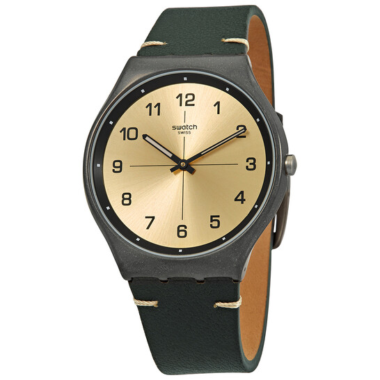 Swatch Time to Trovalize Quartz Gold Dial Men's Watch SS07M101