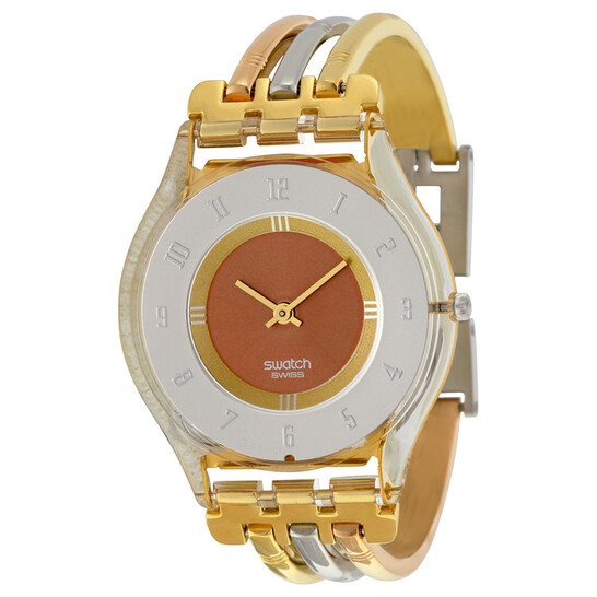 Swatch Tri-Gold Small Ladies Watch SFK240B 054362273114