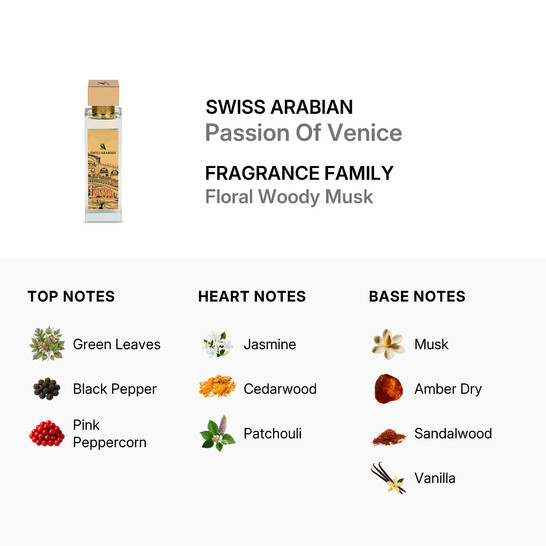Swiss Arabian Unisex Passion Of Venice Extrait de Parfum Spray