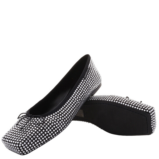 T By Alexander Wang Billie Crystal-Embellished Ballet Flats