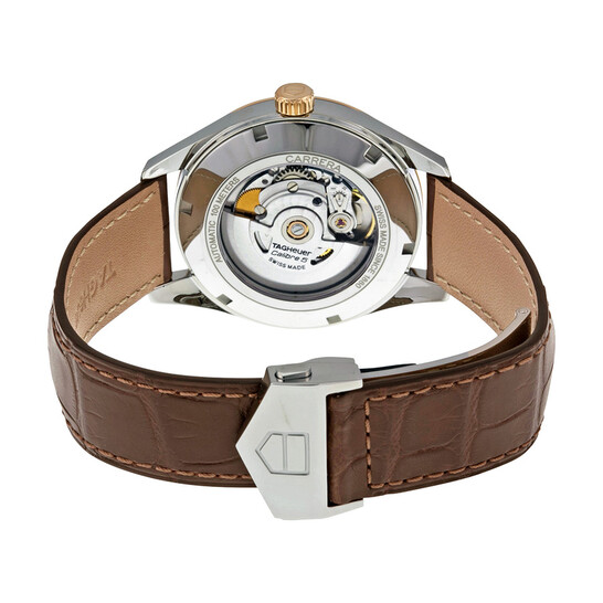 Tag Heuer Carrera Calibre Silver Dial Brown Leather Men's Watch  WAR215DFC6181