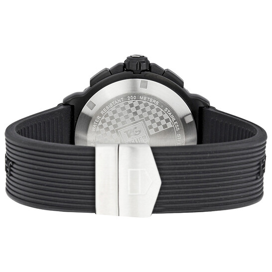 Tag Heuer Formula 1 Black Dial Black Rubber Men's Watch CAU1114
