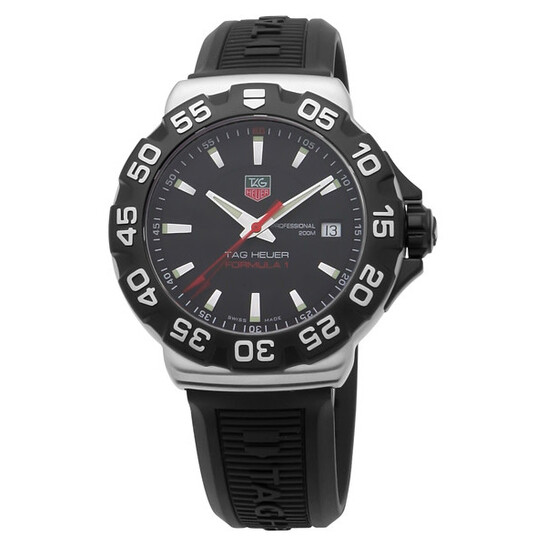 Tag Heuer Formula One F1 Steel Black Rubber Men's Watch WAH1110