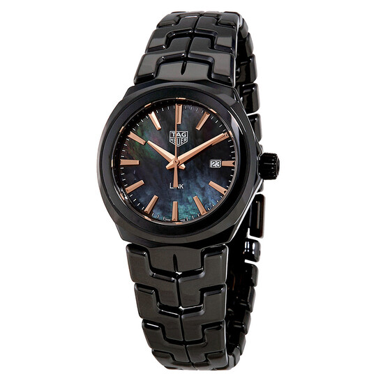 Tag Heuer Link Black Mother of Pearl Dial Ladies Watch WBC1392