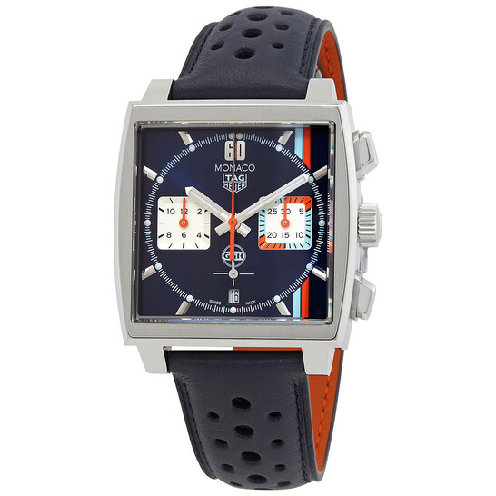 Tag Heuer Monaco X Gulf Chronograph Automatic Blue Dial Men's