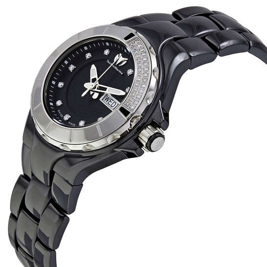 Technomarine Casual Black Dial Black Ceramic Ladies Watch 110027C