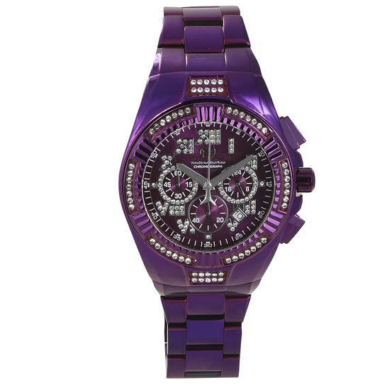 Technomarine Cruise Chronograph Quartz Crystal Purple Dial  display picture 1