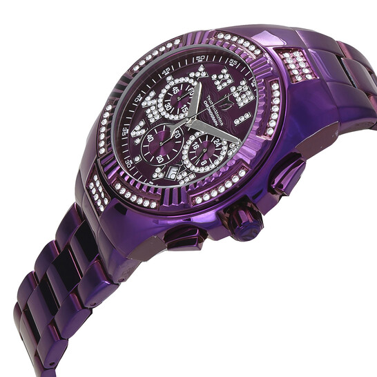 Technomarine Cruise Chronograph Quartz Crystal Purple Dial Men's