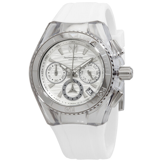 美品TechnoMarine Sport クロノグラフ 腕時計 シルバー/グレー Technomarine Cruise California Chronograph Quartz Antique Silver