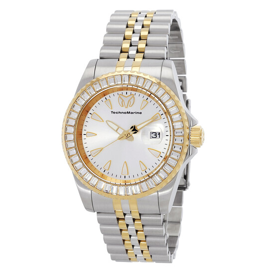 Technomarine Manta Quartz Date Silver Dial Men's Watch TM-222063