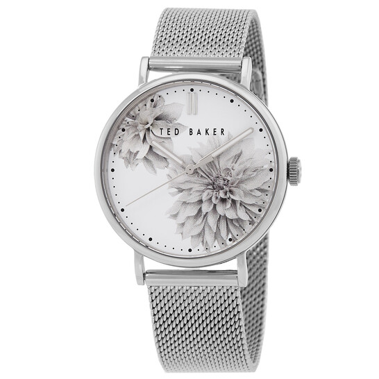 Ted Baker Silver and White Women\'s Watch Amazon.com: Ted Baker Lileey Women main image 2