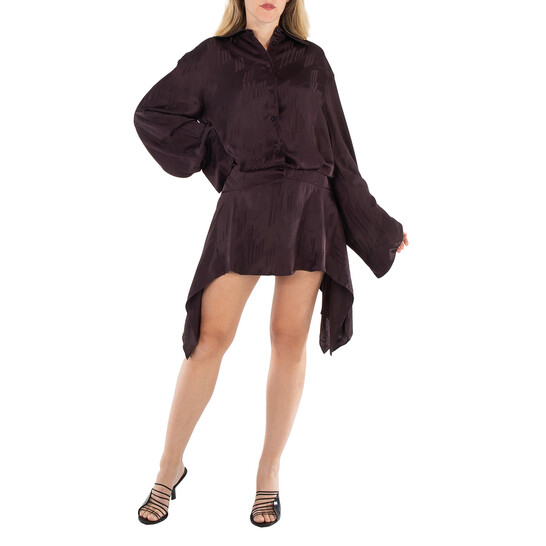 The Attico Mischa Houndstooth Shirt Dress