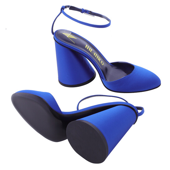 The Attico Ladies Cobalt Blue Luz Slingback Pumps