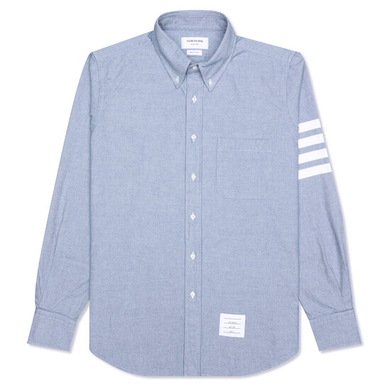 Thom Browne 4 Bar Button Down Flannel Shirt, Brand Size 1