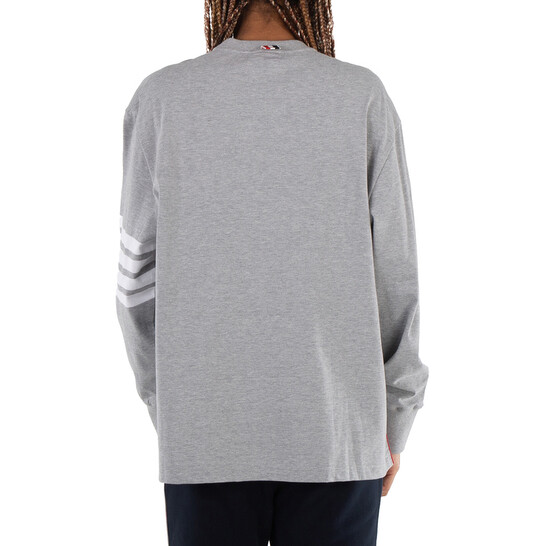 Tシャツ・カットソー THOM BROWNE Woman T-Shirt Grey FJS075A00042 055 Thom Browne Outlet: cotton t-shirt - Grey | Thom Browne t