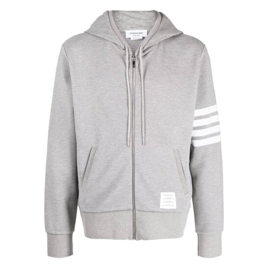 Thom Browne 4Bar Cotton Zip Hoodie, Brand Size 1 (Small