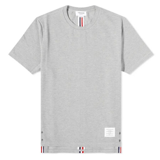 【関税&送料込】Thom Browne Cotton Pique T-Shirt Thom Browne three-stripe T-shirt | Pink | FARFETCH