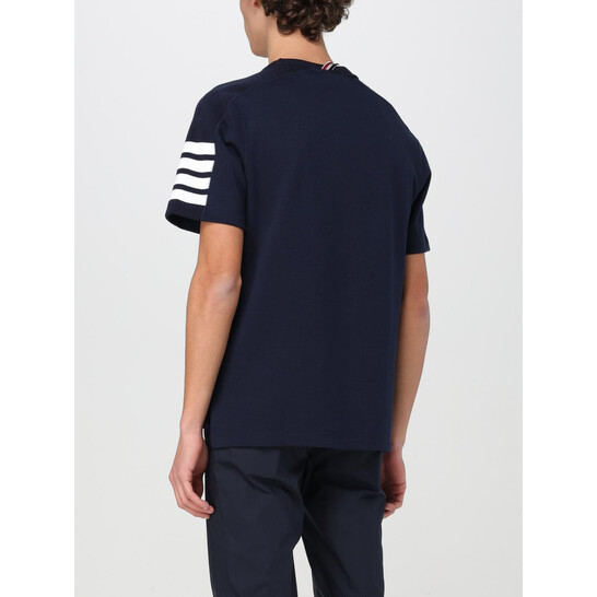 Thom Browne Cotton 4-Bar Short Sleeve Tee, Brand Size 1