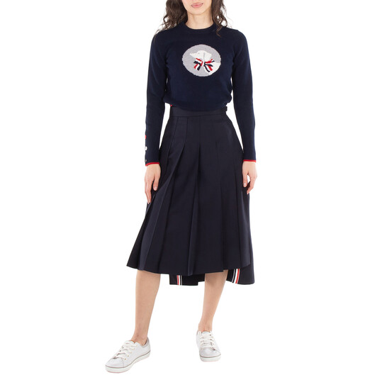 スカート THOM BROWNE Woman Skirt Gnawed Blue FJK110AJ0051 480 Thom Browne Outlet: Skirt woman - Gnawed Blue | Thom Browne