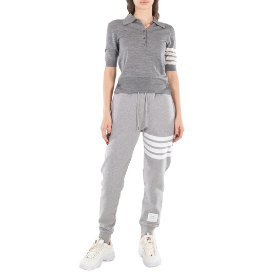 パンツ THOM BROWNE Woman Pants Grey FJQ001A00535 055 Thom Browne Light Grey 4-Bar Engineered Track Pants, Brand