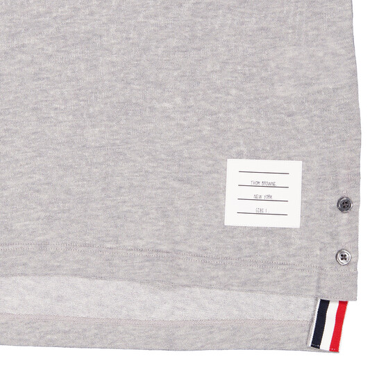 【関税&送料込】Thom Browne Melange Grey Cotton T-Shirt Thom Browne: Gray Cotton Milano Stripe T-shirt | SSENSE
