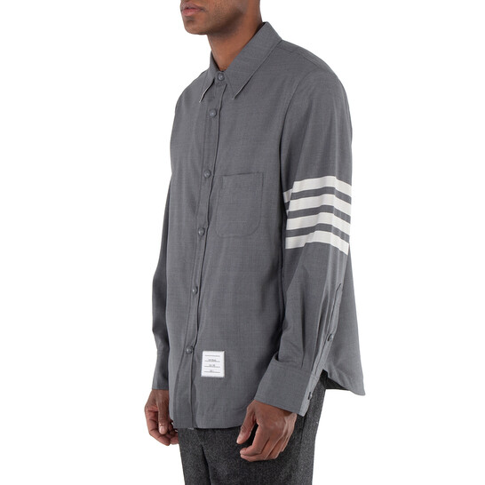 【関税&送料込】Thom Browne Melange Grey Cotton T-Shirt 0400022126756?wid=900