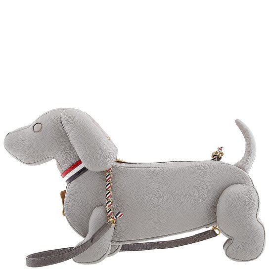 Thom Browne Medium Grey Pebble Grain Mini Hector Chain Bag FAP150C