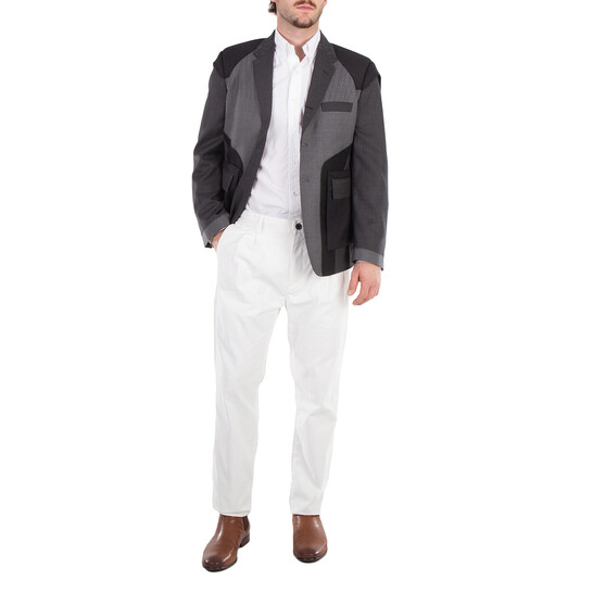 Thom Browne Men's Twill Classic Zig Zag Jacket, Brand Size 2