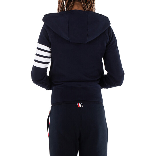 【関税&送料込】Thom Browne Blue 4-Bar Full-Zip Hoodie Classic Loopback 4 Bar Full Zip Hoodie | Thom Browne