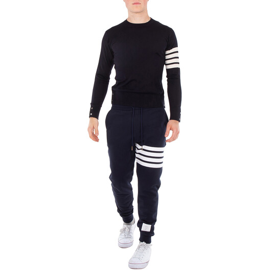 Thom Browne｜TRAINING PANTS (FJQ001A 00535 055) Thom Browne Light Grey 4-Bar Engineered Track Pants, Brand