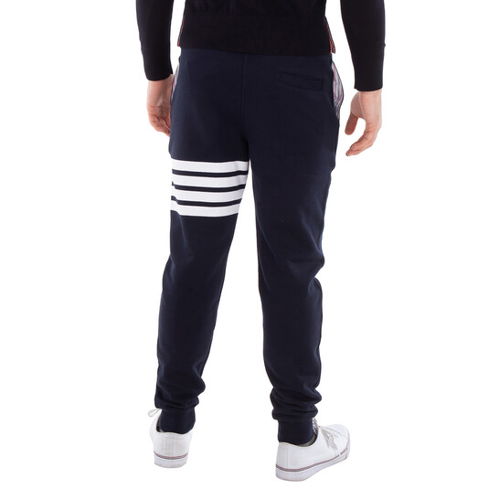 パンツ THOM BROWNE Dark Blue Cotton Joggers Classic Loopback 4 Bar Sweatpants | Thom Browne