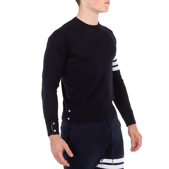 Thom Browne★メンズ 4Bar Wool Pullover フーディー THOM BROWNE - Men W/4 Bar Stripes Intarsia Hoodie – Atelier