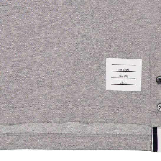 Thom Browne Short Sleeve Cotton Polo Shirt, Brand Size 1