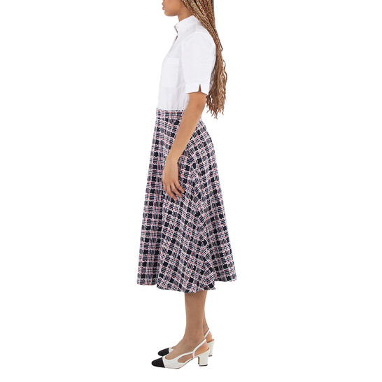 ワンピース THOM BROWNE SS23 Shirt dress (FDSD78C06177 100) Thom Browne sequin-detail Cotton Shirt Dress | White | FARFETCH
