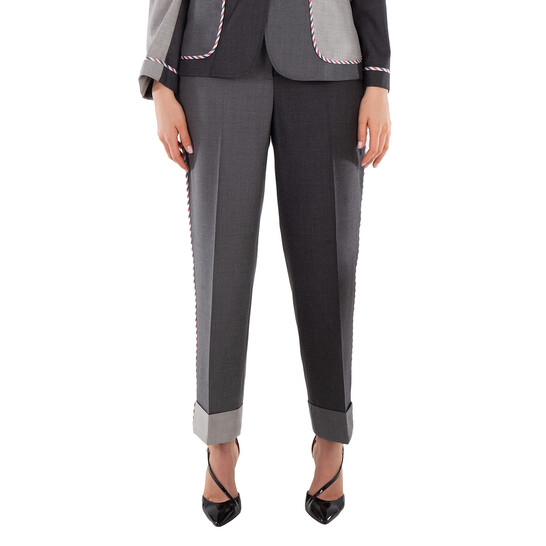 THOM BROWNE パンツ　紳士 Plain Weave Suiting 4 Bar Classic Backstrap Trousers | Thom Browne