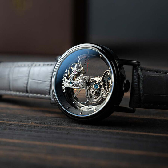 Thomas Earnshaw Orologio Automatico Uomo Modello Fowler ES-8225-04: Design Scheletrato E Cinturino In Pelle