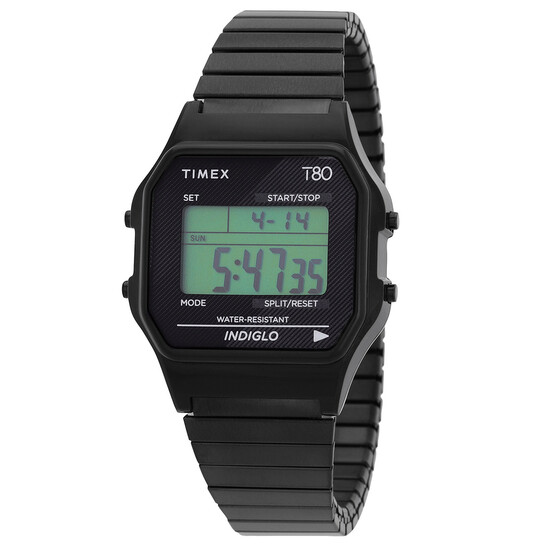 【美品】Classic Digital TIMEX 80 Timex 80 Alarm Quartz Digital Expansion Band Unisex Watch
