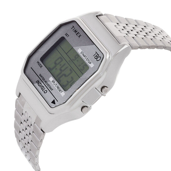 Timex 80 Alarm Quartz Digital Stainless Steel Bracelet Unisex
