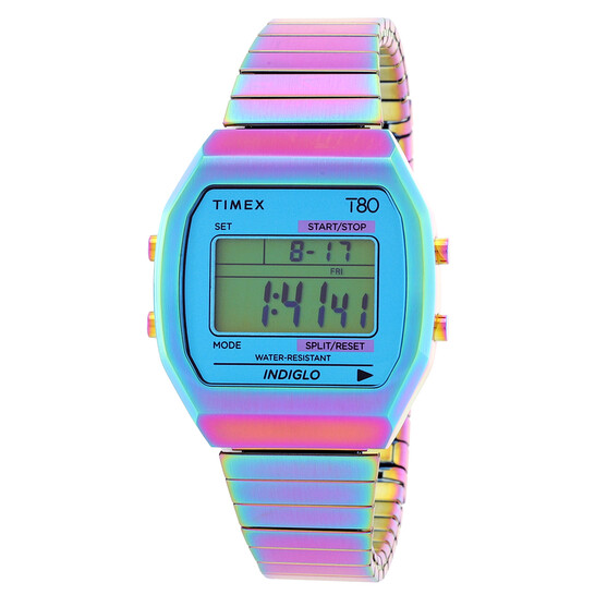 Timex 80 Quartz Digital Blue Dial Expansion Band Ladies