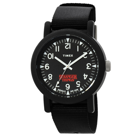 Timex Camper X Stranger Things Quartz Black Dial Watch TW2V50800