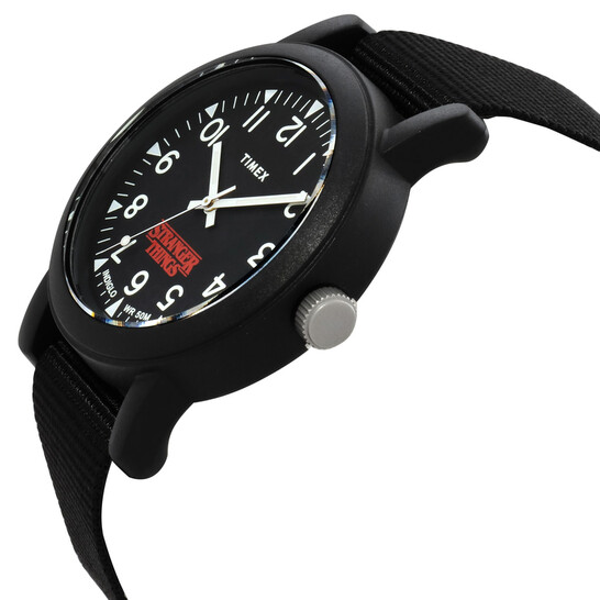 時計 Timex Over size Camper x Stranger Things Timex Camper x Stranger Things 40mm Watch – Black Resin Case