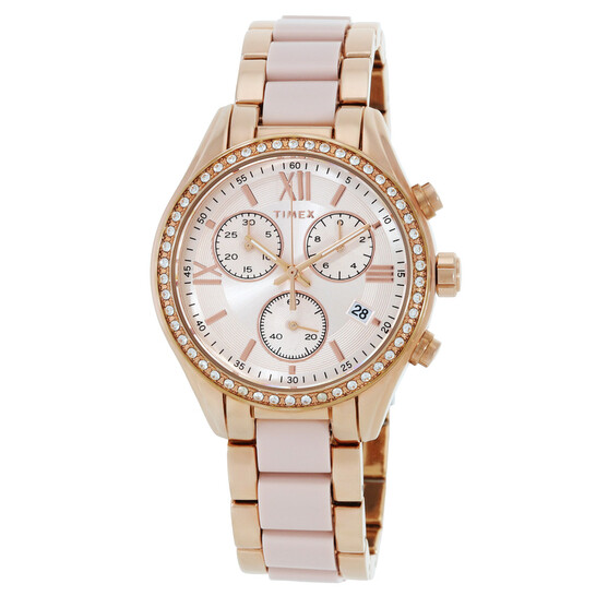 Timex Chronograph Quartz Crystal Ladies Watch TW2V75000  display picture 1