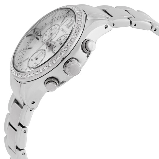 Timex Chronograph Quartz Crystal Silver Dial Ladies Watch  display picture 2