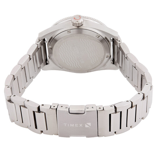 Orologio Uomo TIMEX DEEP WATER REEF TW2W95200 Bracciale Acciaio Nero Sub 200mt
