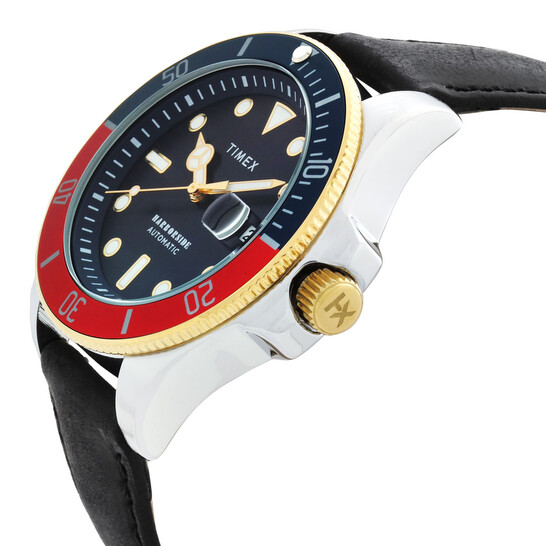 Timex Harborside Coast Automatic Blue Dial Pepsi Bezel Men's Watch