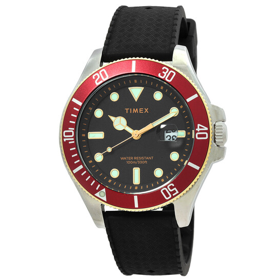 Timex Legacy TW2W42700 Orologio Uomo In Acciaio, Quadrante Rosa, Data E Numeri Luminosi - 2